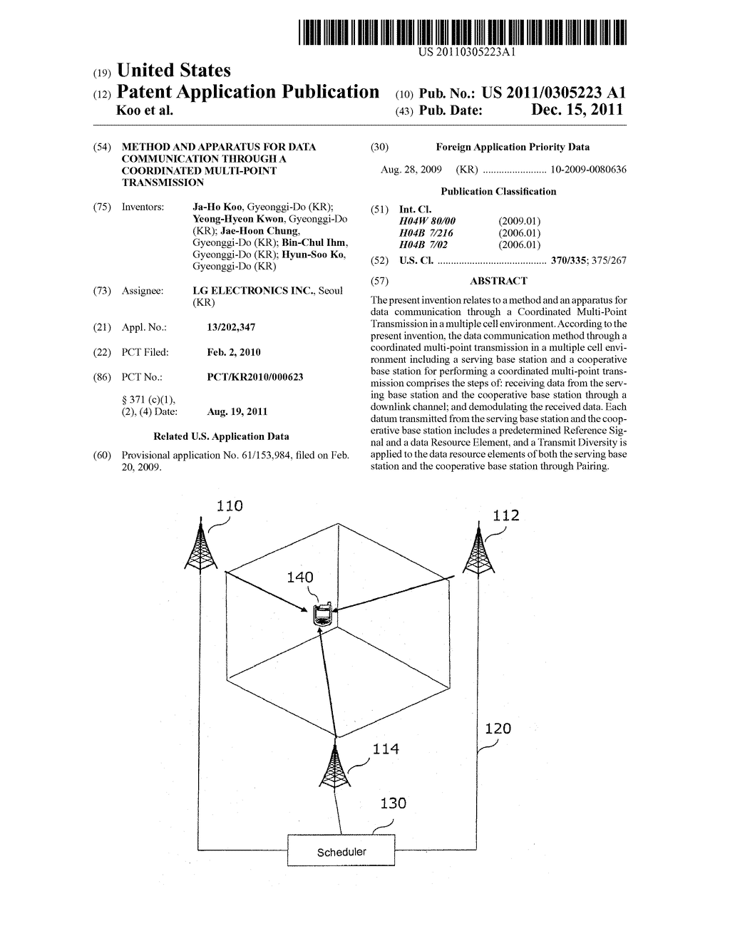 Method and Apparatus for Data Communication Through a Coordinated     Multi-Point Transmission - diagram, schematic, and image 01