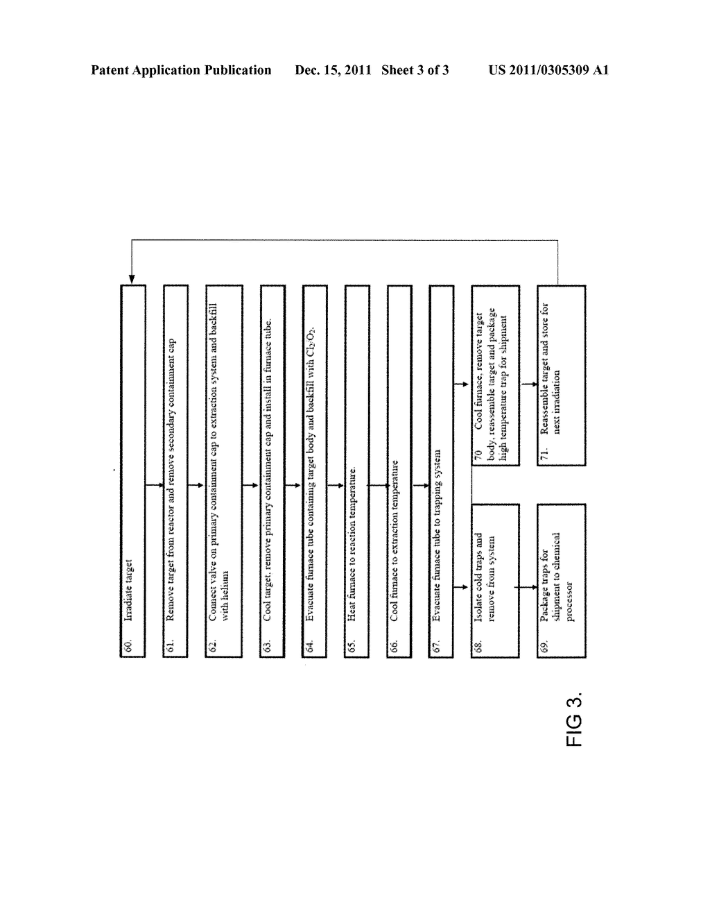 METHODS AND APPARATUS FOR SELECTIVE GASEOUS EXTRACTION OF MOLYBDENUM-99     AND OTHER FISSION PRODUCT RADIOISOTOPES - diagram, schematic, and image 04