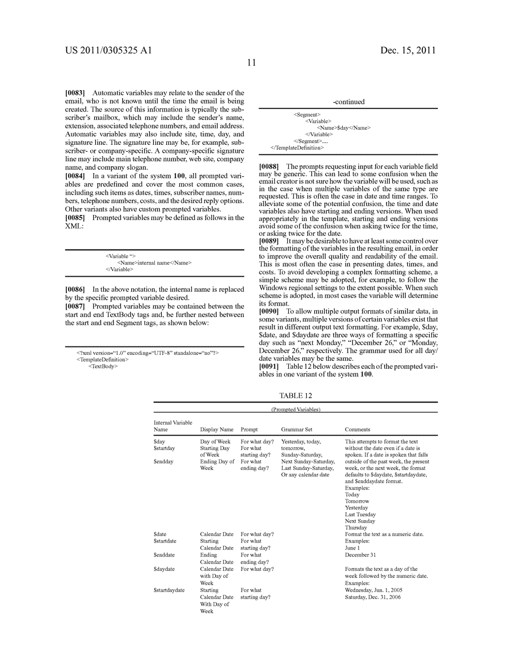 TEMPLATE-BASED ELECTRONIC MESSAGE GENERATION USING SOUND INPUT - diagram, schematic, and image 15