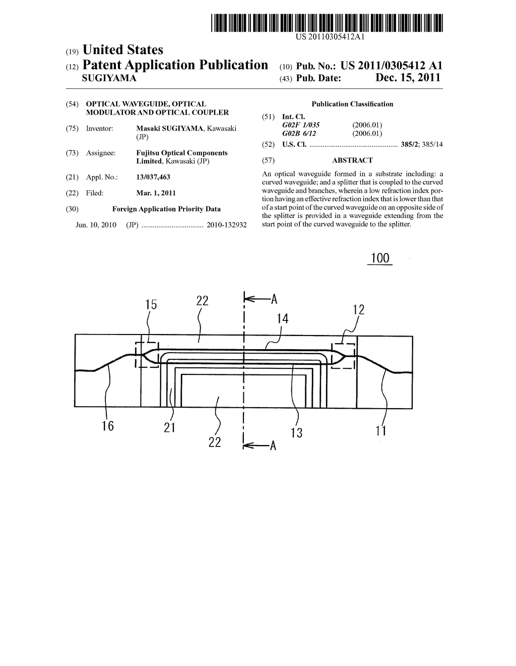 OPTICAL WAVEGUIDE, OPTICAL MODULATOR AND OPTICAL COUPLER - diagram, schematic, and image 01