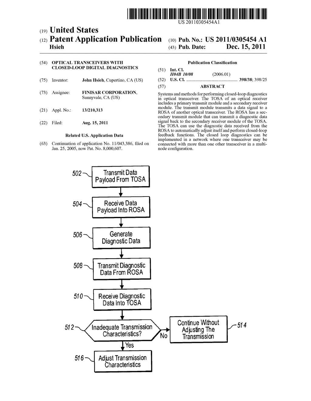 OPTICAL TRANSCEIVERS WITH CLOSED-LOOP DIGITAL DIAGNOSTICS - diagram, schematic, and image 01