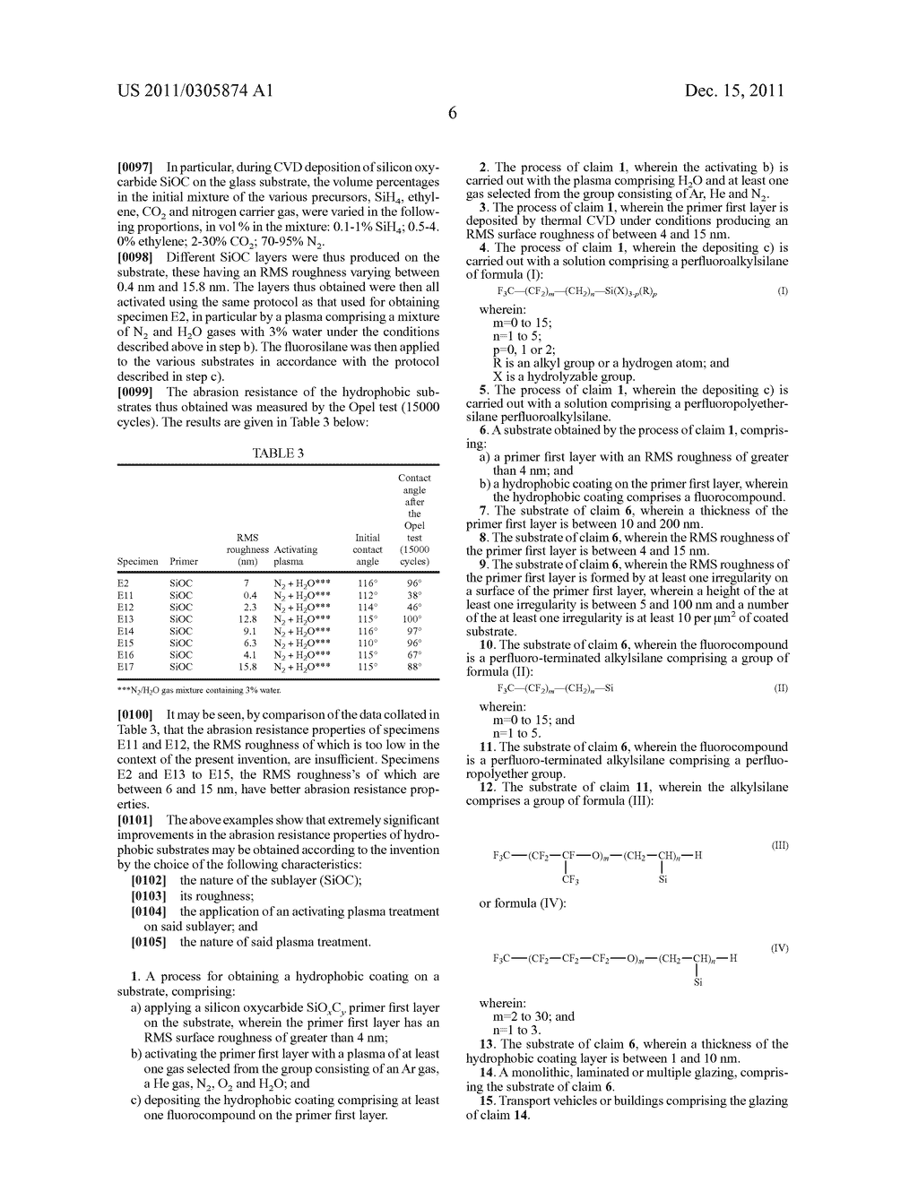 HYDROPHOBIC SUBSTRATE INCLUDING A PLASMA-ACTIVATED SILICON OXYCARBIDE     PRIMER - diagram, schematic, and image 07