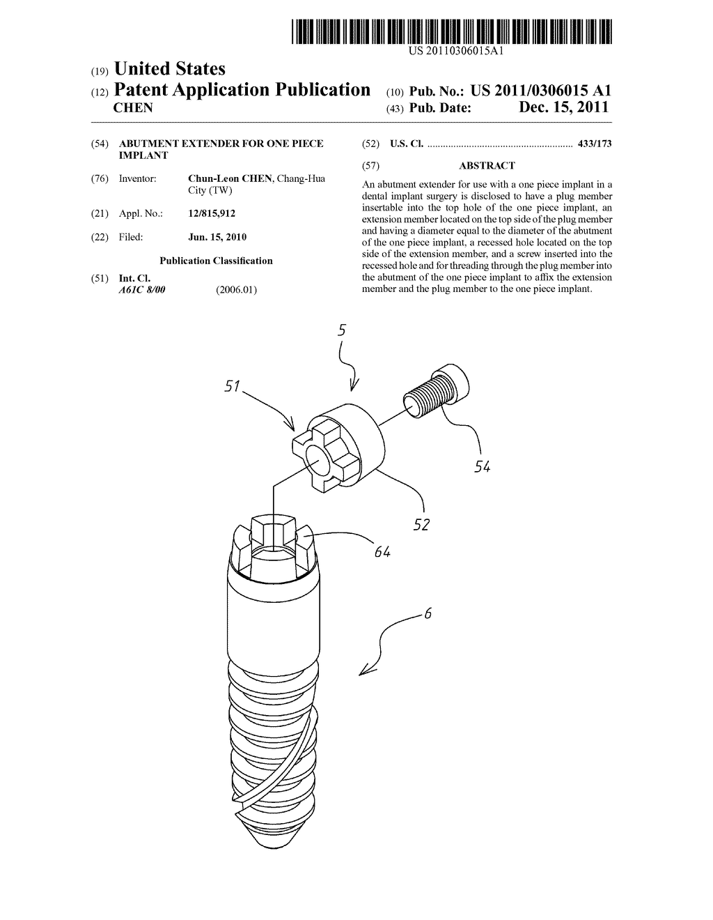 ABUTMENT EXTENDER FOR ONE PIECE IMPLANT - diagram, schematic, and image 01