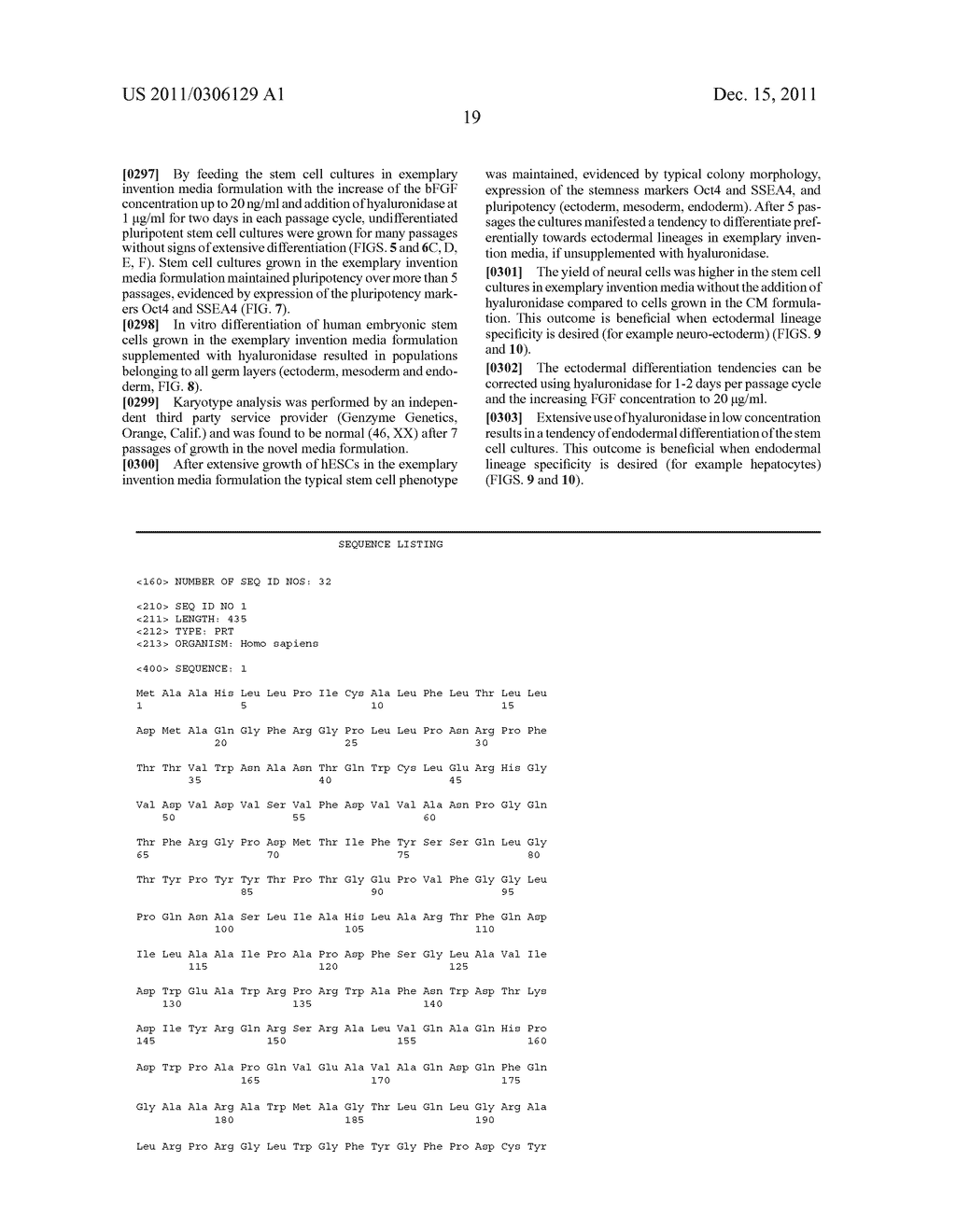 STEM CELL GROWTH MEDIA AND METHODS OF MAKING AND USING SAME - diagram, schematic, and image 35