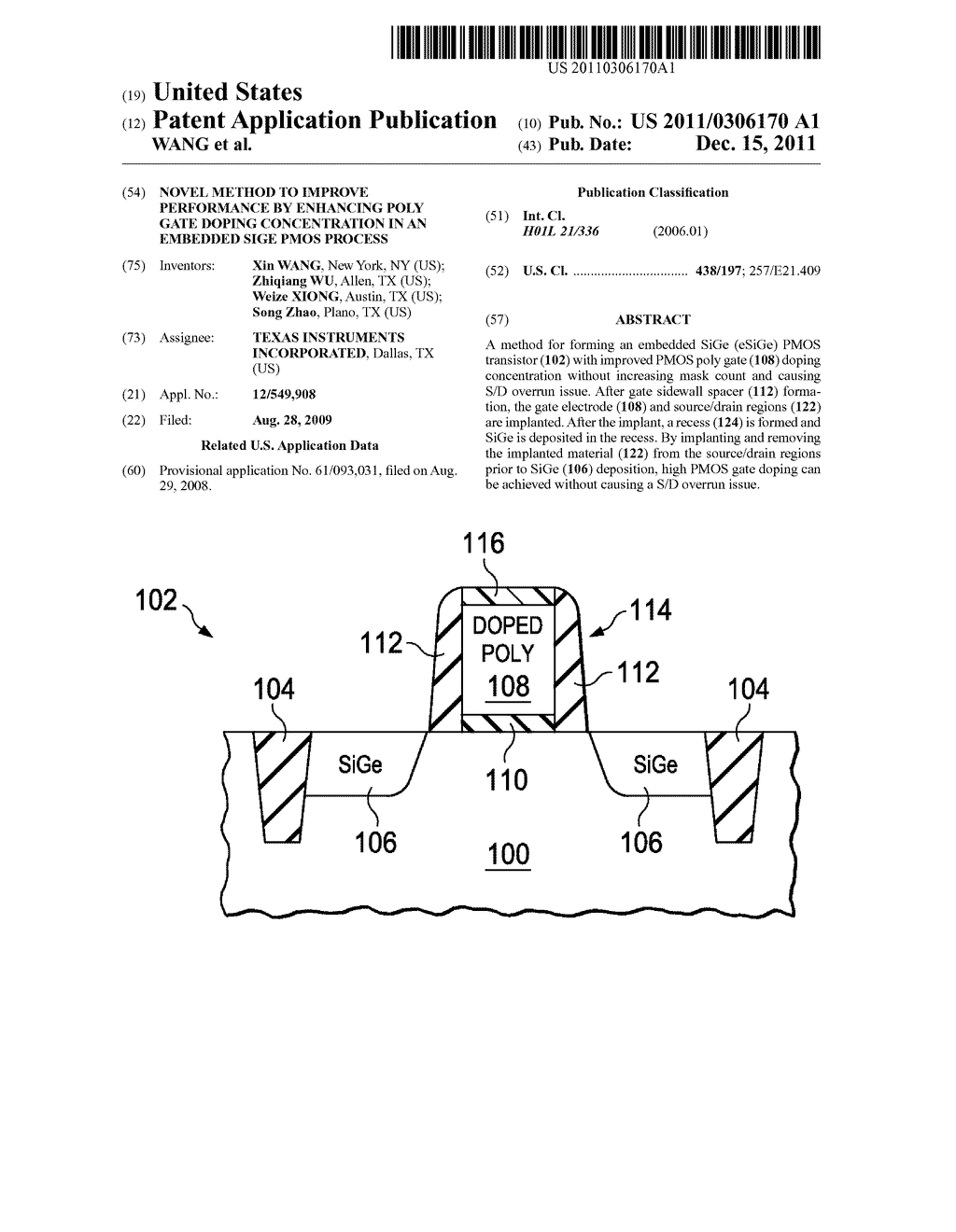 Novel Method to Improve Performance by Enhancing Poly Gate Doping     Concentration in an Embedded SiGe PMOS Process - diagram, schematic, and image 01