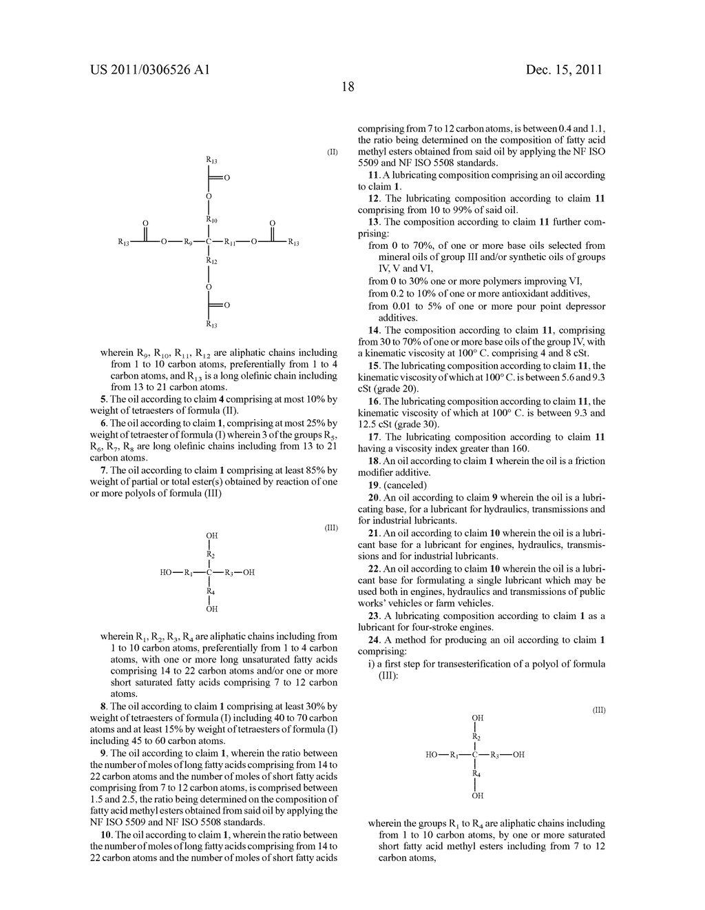 LUBRICATING OIL BASED ON POLYOL ESTERS - diagram, schematic, and image 19