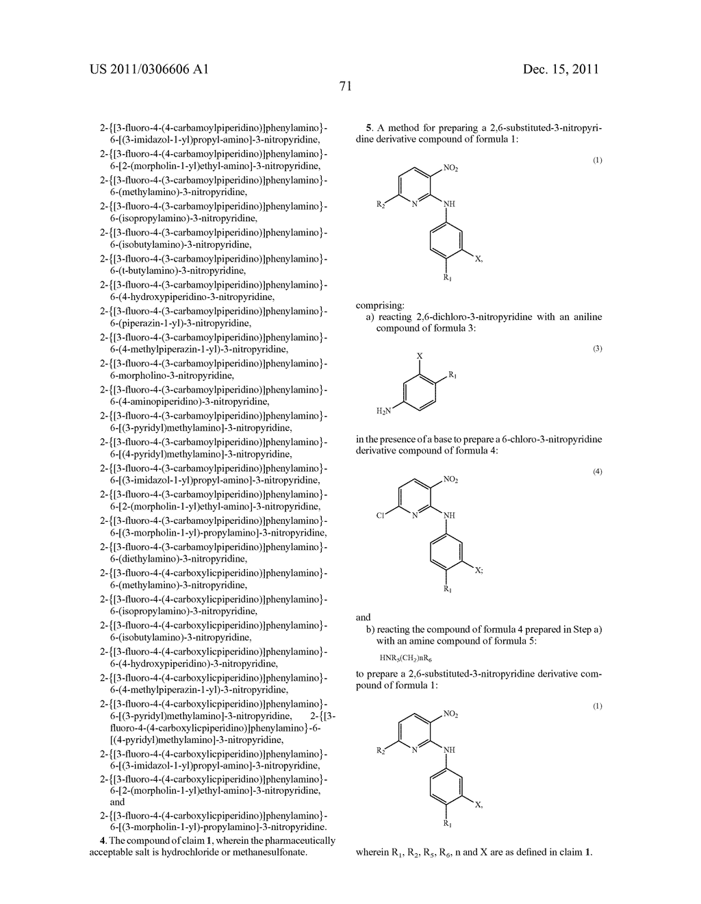 NOVEL 2,6-SUBSTITUTED-3-NITROPYRIDINE DERIVATIVE, METHOD FOR PREPARING     SAME, AND PHARMACEUTICAL COMPOSITION INCLUDING SAME - diagram, schematic, and image 72