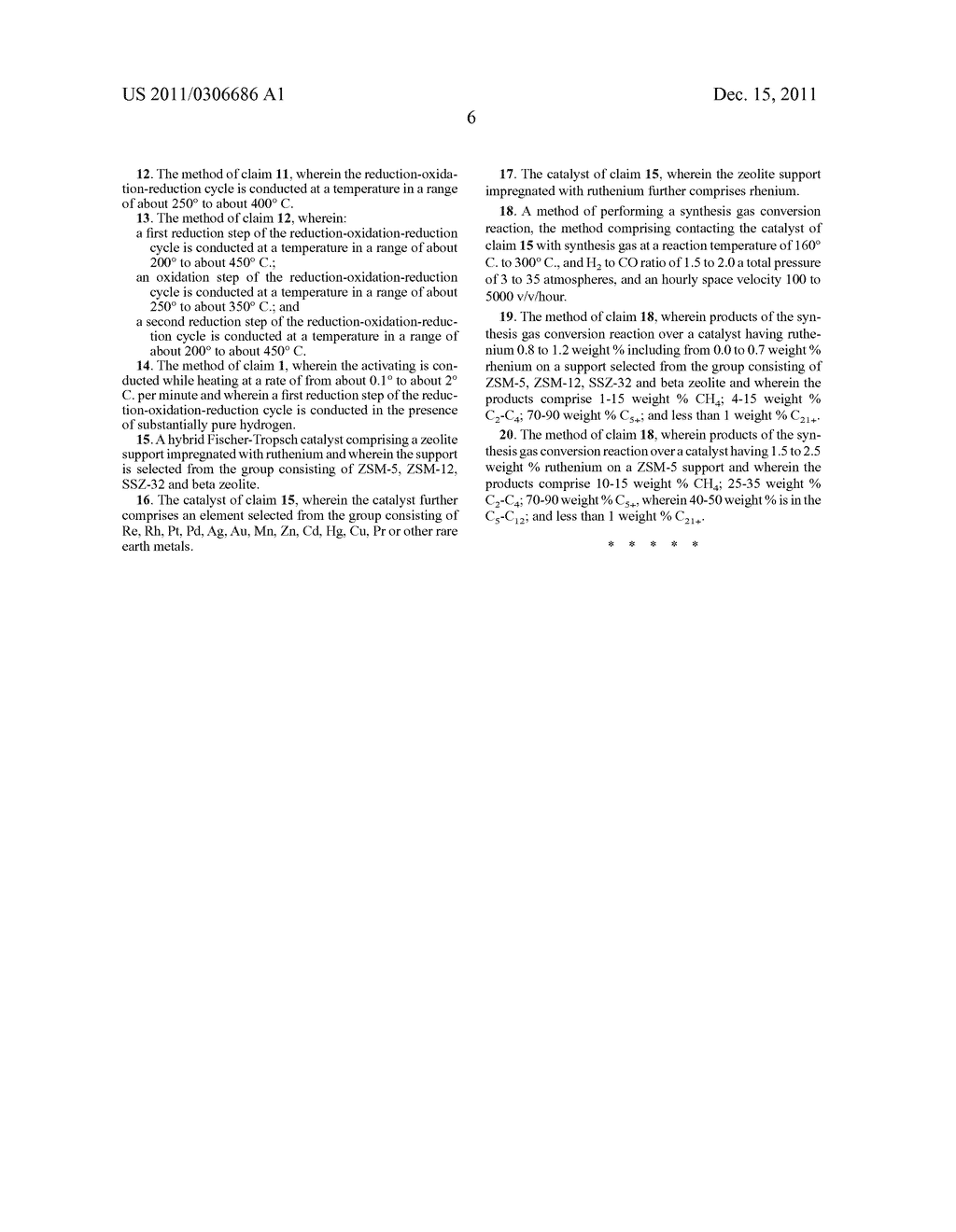 ZEOLITE SUPPORTED RUTHENIUM CATALYSTS FOR THE CONVERSION OF SYNTHESIS GAS     TO HYDROCARBONS, AND METHOD FOR PREPARATION AND METHOD OF USE THEREOF - diagram, schematic, and image 07