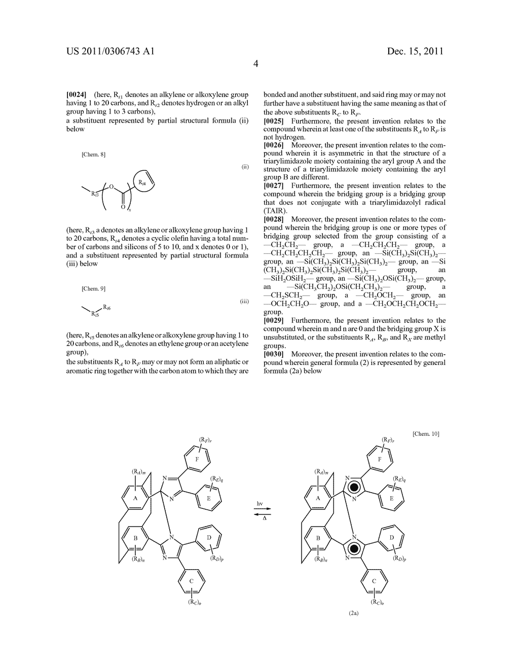 NOVEL CROSSLINKED HEXAARYL BISIMIDAZOLE COMPOUND AND DERIVATIVE THEREOF,     METHOD FOR PRODUCING THE COMPOUND AND PRECURSOR COMPOUND TO BE USED IN     THE PRODUCTION METHOD - diagram, schematic, and image 20