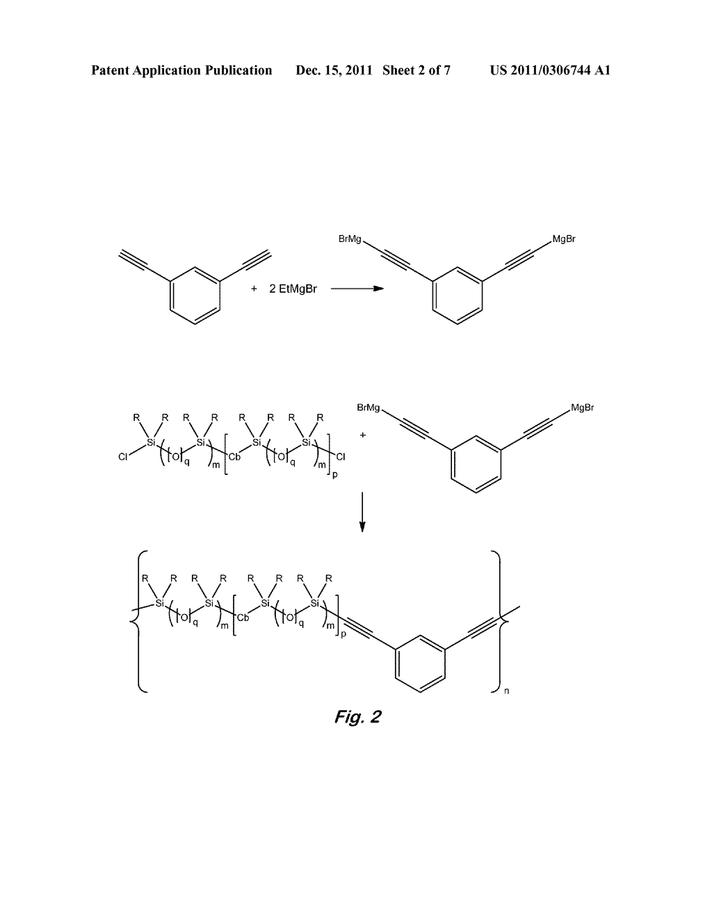 POLYARYLACETYLENES CONTAINING SILOXANE, SILANE, AND CARBORANE MOIETIES - diagram, schematic, and image 03