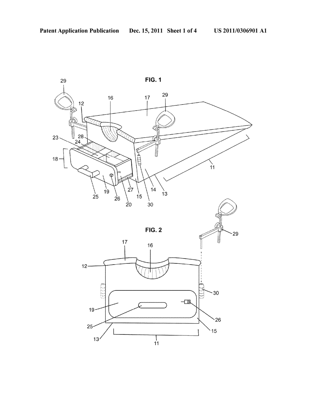 Lightweight Portable Pelvic Exam Device - diagram, schematic, and image 02