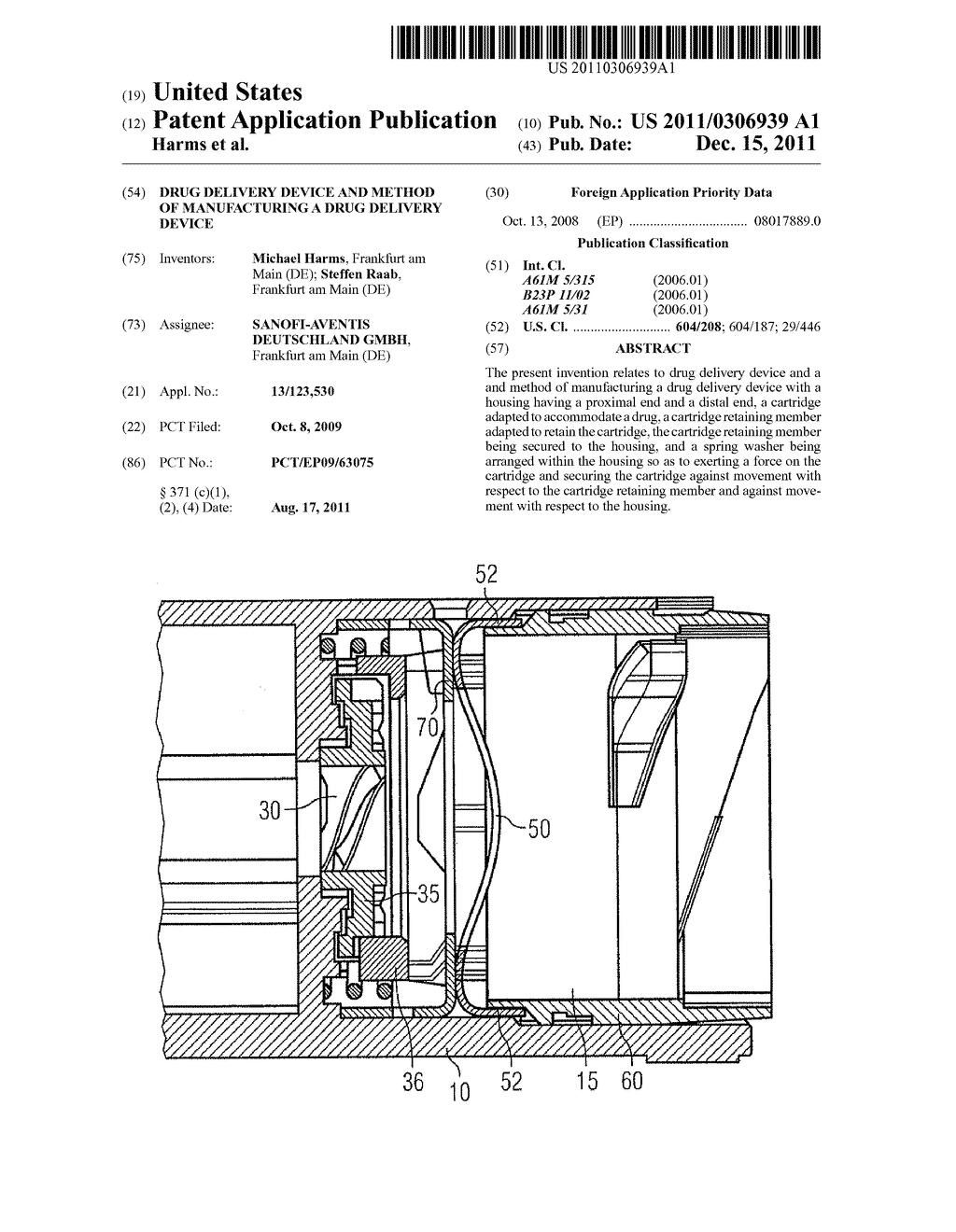 DRUG DELIVERY DEVICE AND METHOD OF MANUFACTURING A DRUG DELIVERY DEVICE - diagram, schematic, and image 01