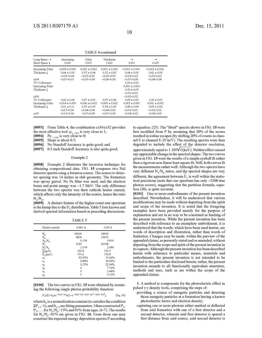 METHOD OF EXTRACTING FORMATION DENSITY AND PE USING A PULSED ACCELERATOR     BASED LITHO-DENSITY TOOL - diagram, schematic, and image 24