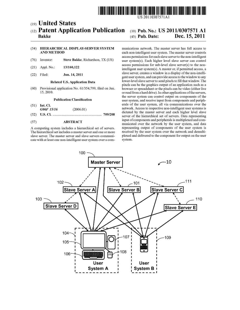 HIERARCHICAL DISPLAY-SERVER SYSTEM AND METHOD - diagram, schematic, and image 01