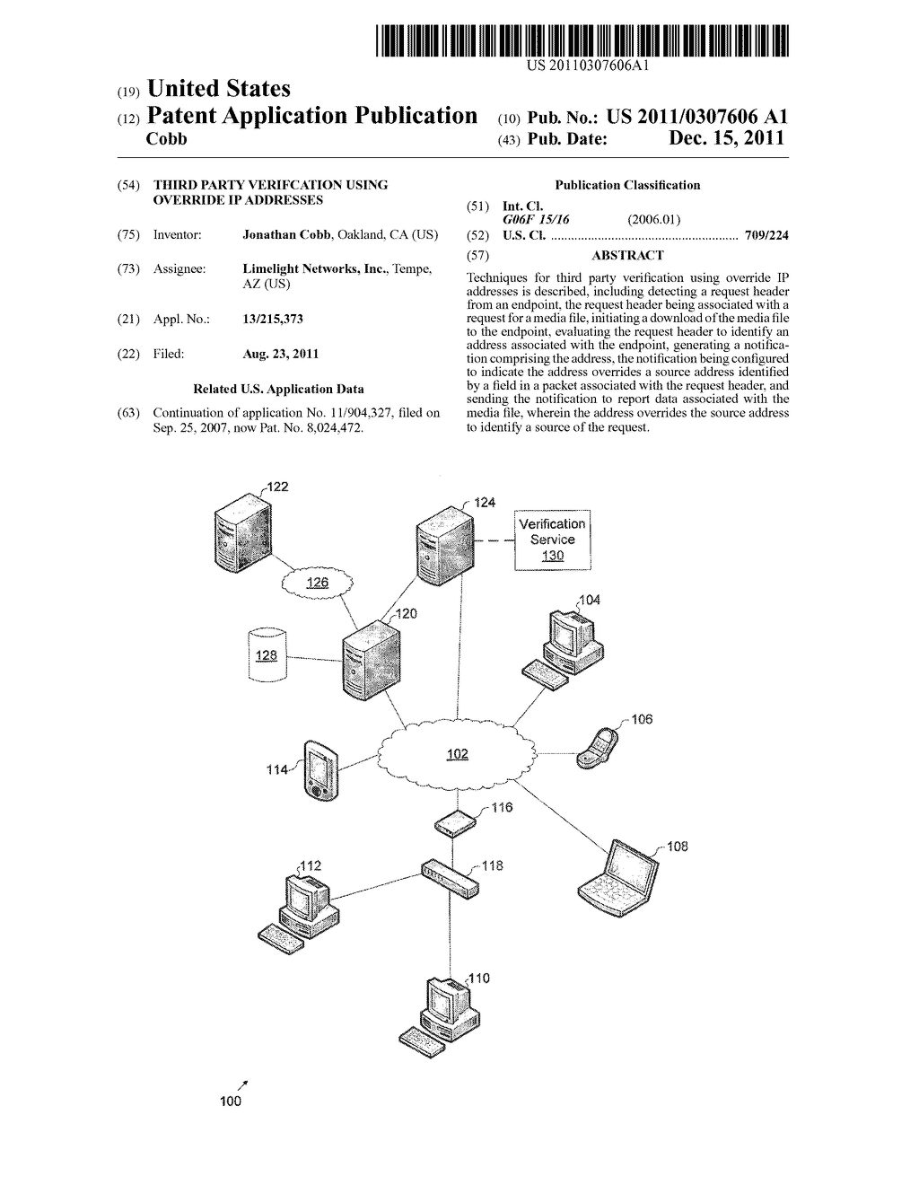 THIRD PARTY VERIFCATION USING OVERRIDE IP ADDRESSES - diagram, schematic, and image 01