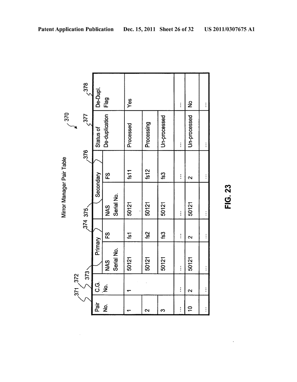 METHOD AND APPARATUS FOR DE-DUPLICATION AFTER MIRROR OPERATION - diagram, schematic, and image 27