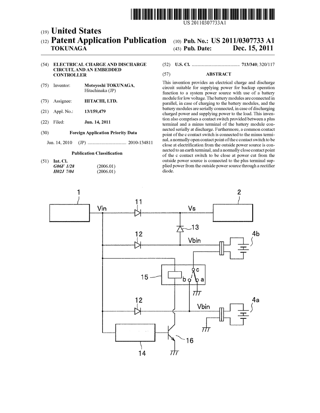 ELECTRICAL CHARGE AND DISCHARGE CIRCUIT, AND AN EMBEDDED CONTROLLER - diagram, schematic, and image 01