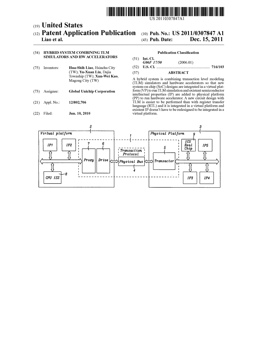 Hybrid system combining TLM simulators and HW accelerators - diagram, schematic, and image 01