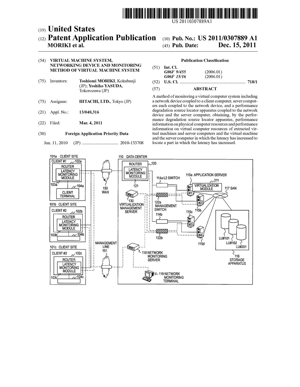 VIRTUAL MACHINE SYSTEM, NETWORKING DEVICE AND MONITORING METHOD OF VIRTUAL     MACHINE SYSTEM - diagram, schematic, and image 01