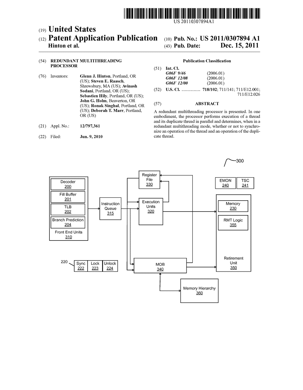 Redundant Multithreading Processor - diagram, schematic, and image 01