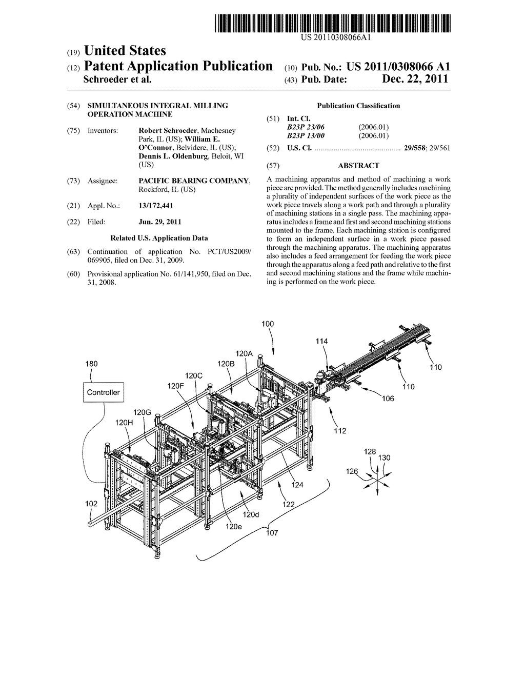 Simultaneous Integral Milling Operation Machine - diagram, schematic, and image 01