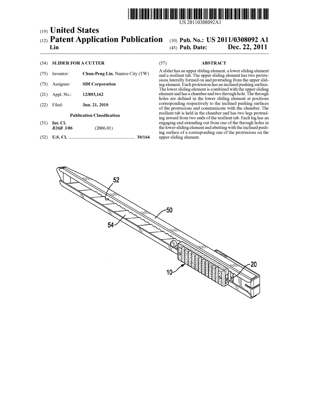 Slider for a cutter - diagram, schematic, and image 01