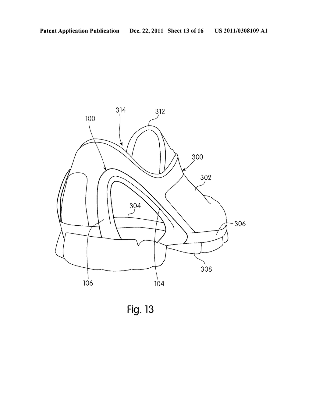 Footwear With Integrated Biased Heel Fit Device - diagram, schematic, and image 14