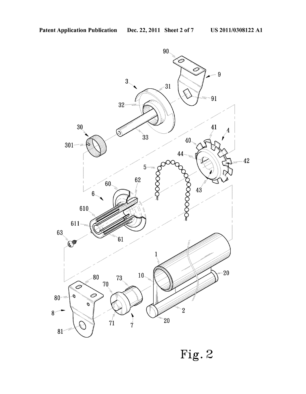 MANUAL BANNER ROLL-UP MECHANISM - diagram, schematic, and image 03