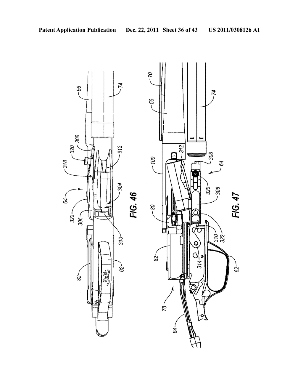 SHOTGUN HAVING AN IMPROVED SHOTSHELL FEEDING MECHANISM - diagram, schematic, and image 37