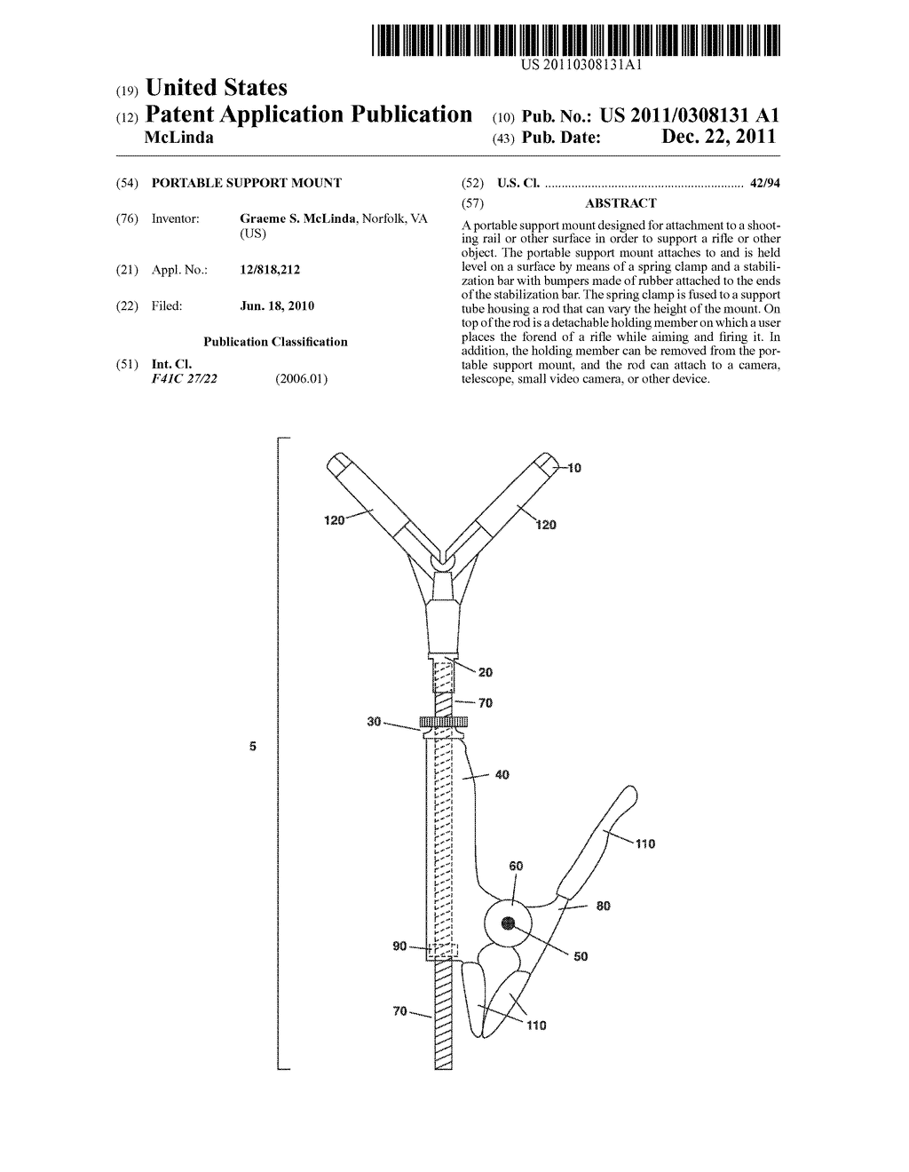 Portable Support Mount - diagram, schematic, and image 01