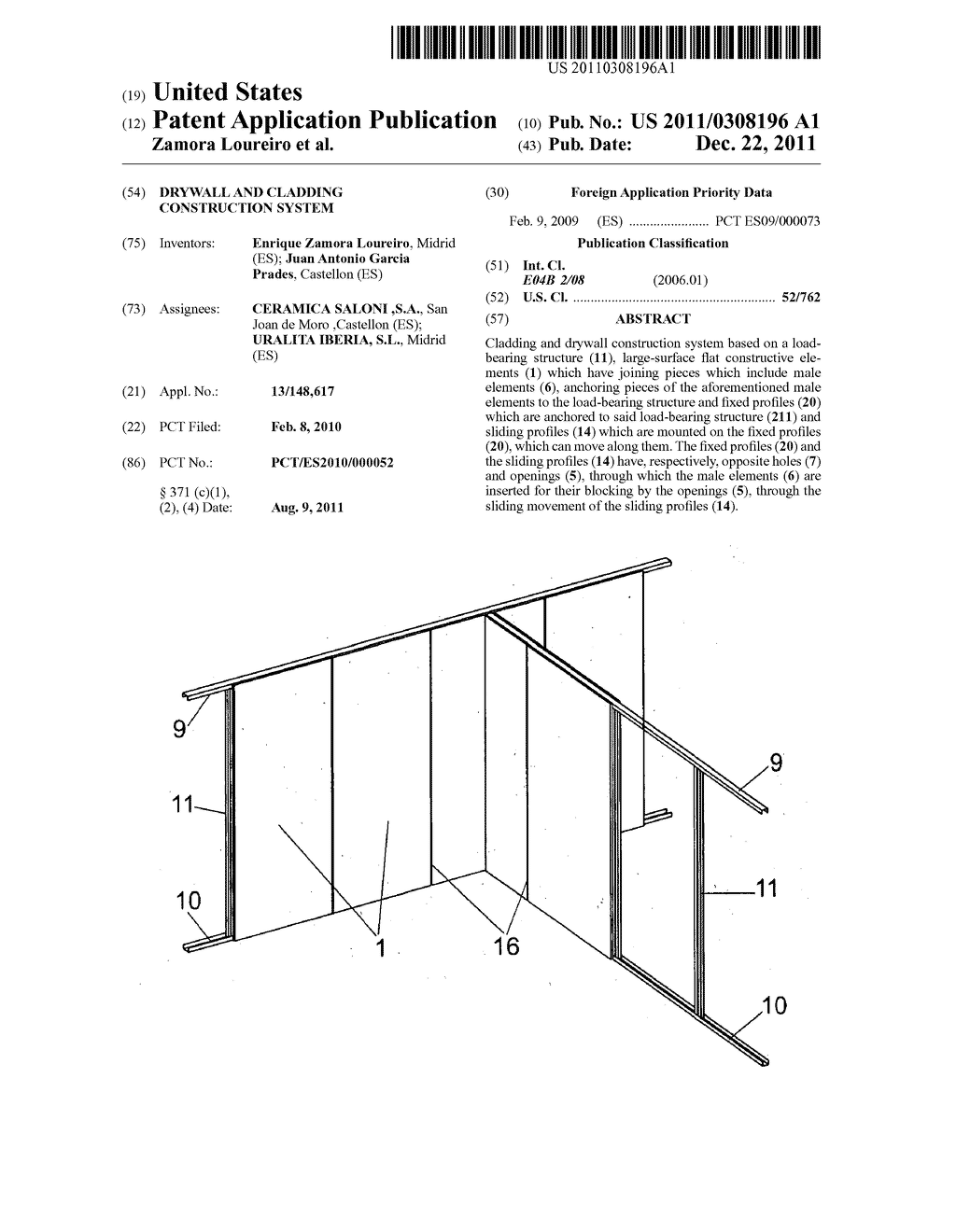 DRYWALL AND CLADDING CONSTRUCTION SYSTEM - diagram, schematic, and image 01