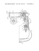 DISPENSER FOR MOIST WIPE MATERIAL, A WEB OF MATERIAL FOR USE THEREIN AND     FLUTED ROLLER diagram and image