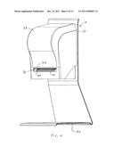 DISPENSER FOR MOIST WIPE MATERIAL, A WEB OF MATERIAL FOR USE THEREIN AND     FLUTED ROLLER diagram and image