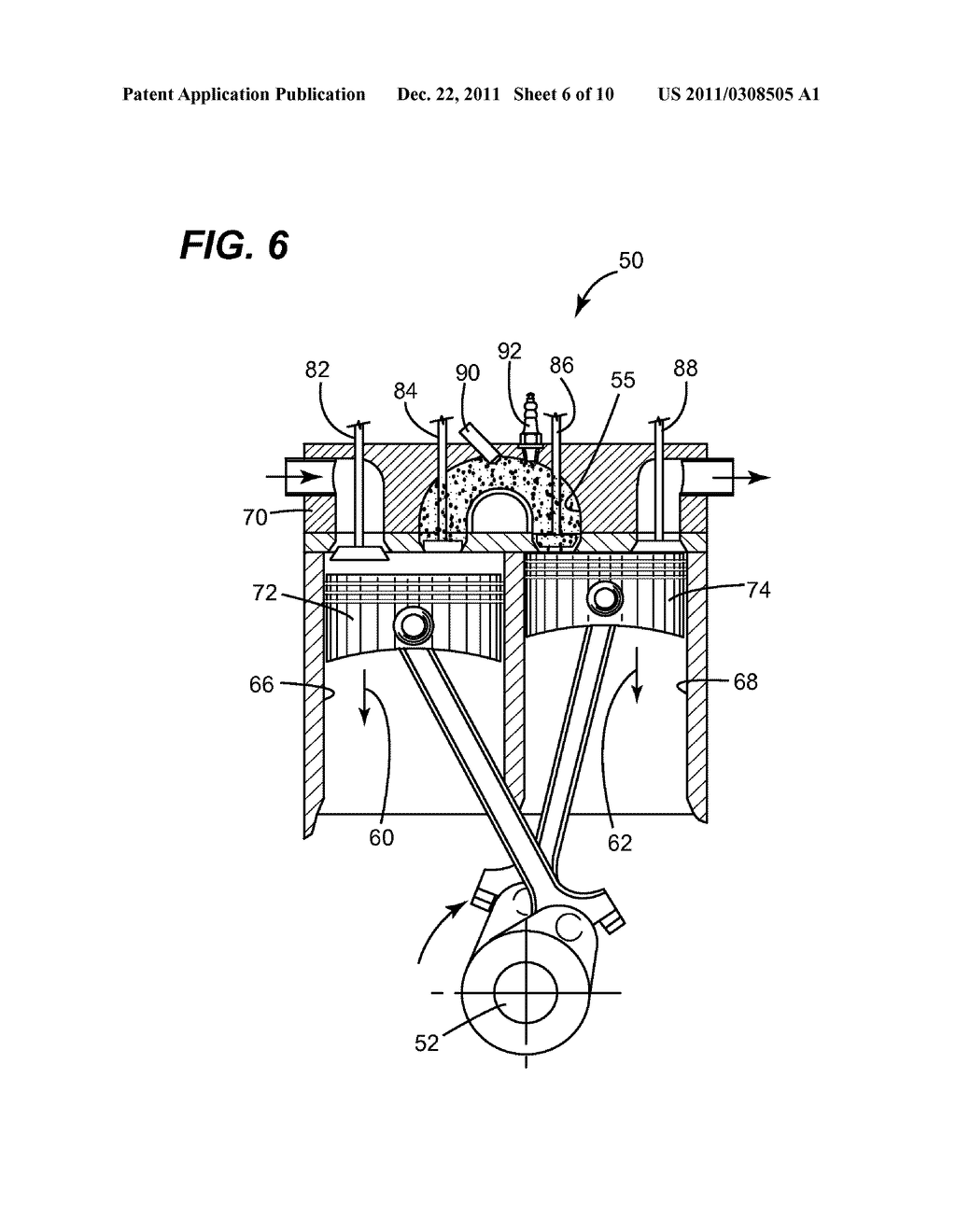 SPLIT-CYCLE ENGINE WITH CROSSOVER PASSAGE COMBUSTION - diagram, schematic, and image 07