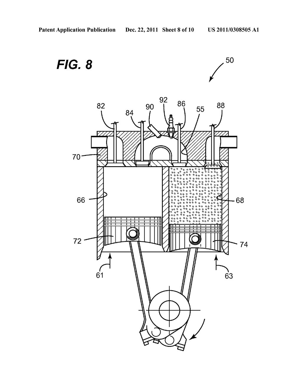 SPLIT-CYCLE ENGINE WITH CROSSOVER PASSAGE COMBUSTION - diagram, schematic, and image 09