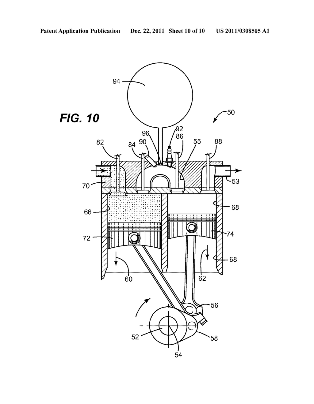 SPLIT-CYCLE ENGINE WITH CROSSOVER PASSAGE COMBUSTION - diagram, schematic, and image 11