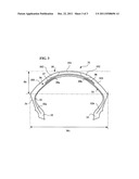 Vehicle Tire Comprising an Interrupted Carcass Reinforcement and a Tread     Consisting of a Plurality of Compounds diagram and image