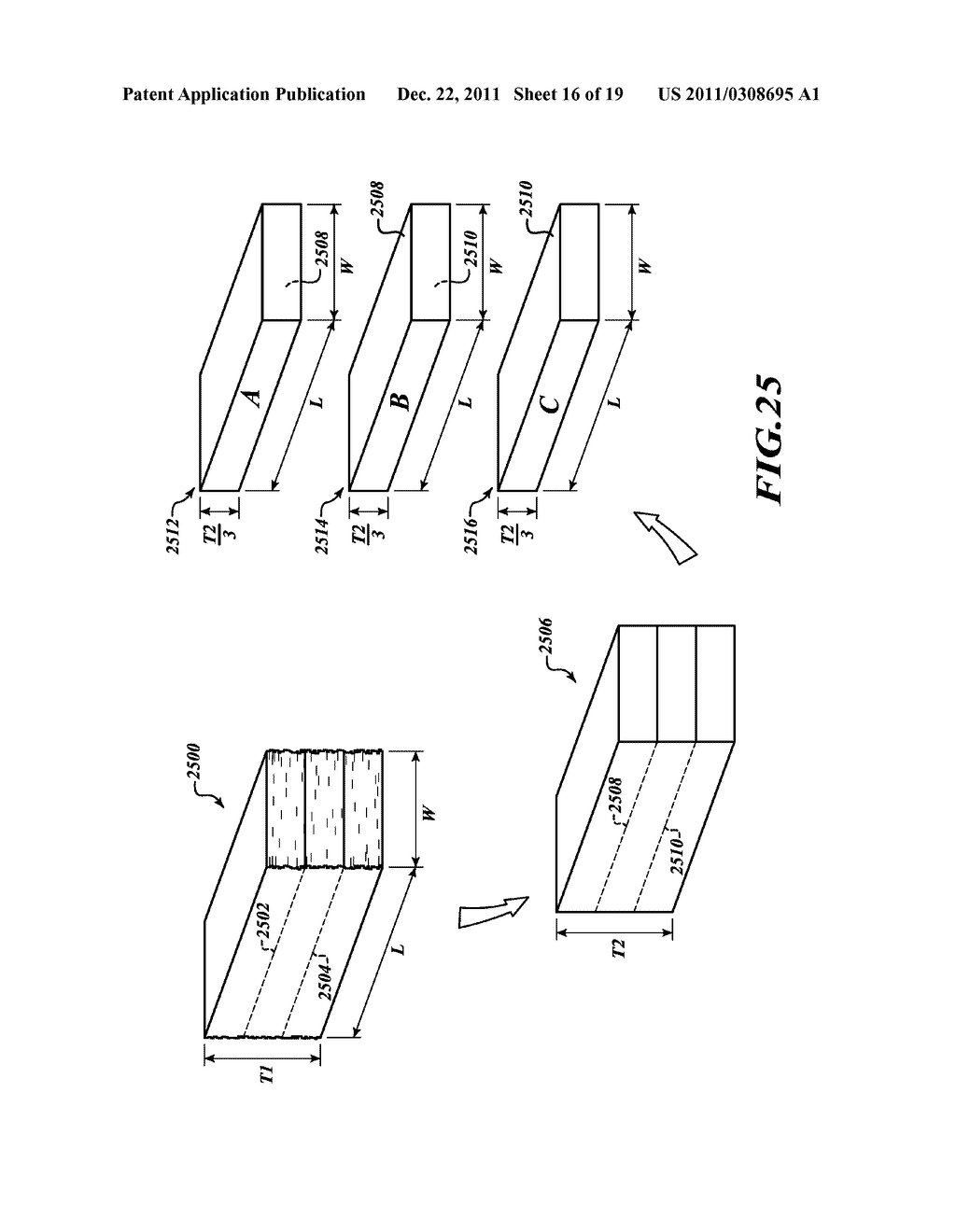 SYSTEMS AND METHODS FOR MANUFACTURING COMPOSITE WOOD PRODUCTS TO REDUCE     BOWING - diagram, schematic, and image 17