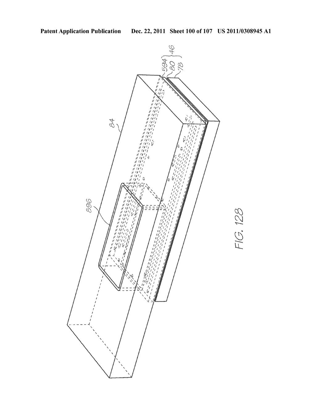 GENETIC ANALYSIS LOC DEVICE WITH THICK ELECTRODES FOR     ELECTROCHEMILUMINESCENT DETECTION OF TARGET SEQUENCES - diagram, schematic, and image 101