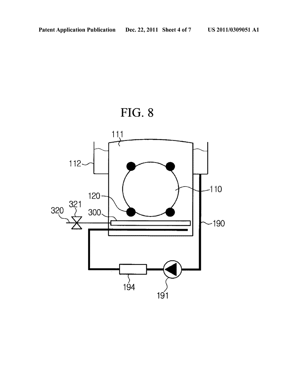 APPARATUS AND METHOD FOR WET TREATMENT OF AN OBJECT AND FLUID DIFFUSION     PLATE AND BARREL USED THEREIN - diagram, schematic, and image 05