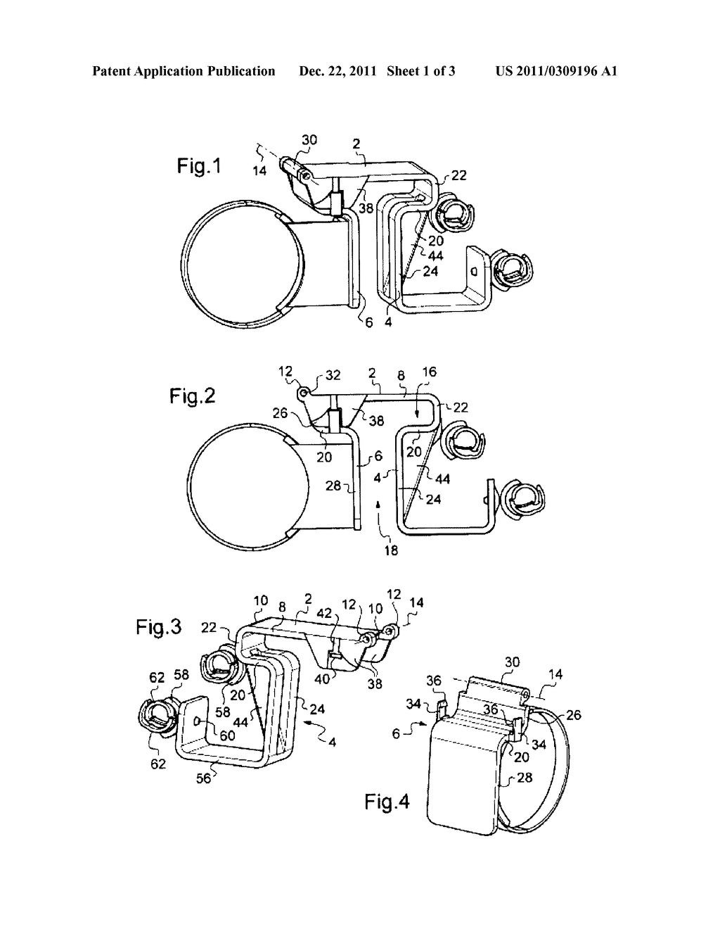 DEVICE FOR HOLDING AN INSULATING BLANKET AND FOR FASTENING TWO-PARTS     SYSTEMS - diagram, schematic, and image 02