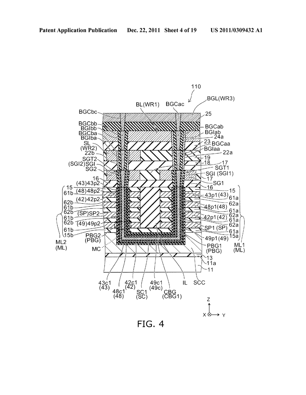 NONVOLATILE SEMICONDUCTOR MEMORY DEVICE AND METHOD FOR MANUFACTURING THE     SAME - diagram, schematic, and image 05