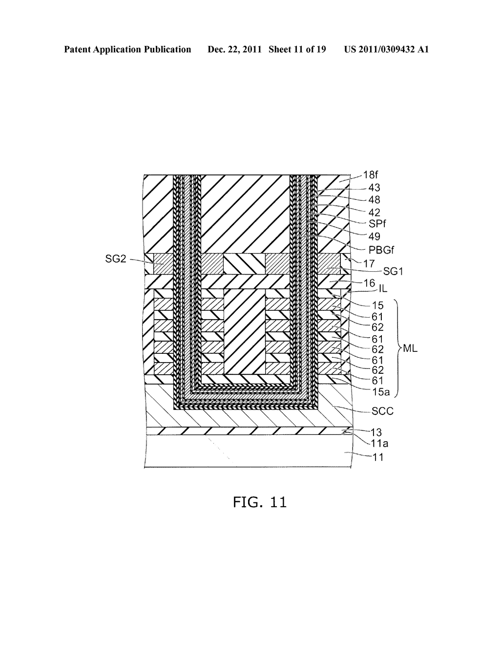 NONVOLATILE SEMICONDUCTOR MEMORY DEVICE AND METHOD FOR MANUFACTURING THE     SAME - diagram, schematic, and image 12