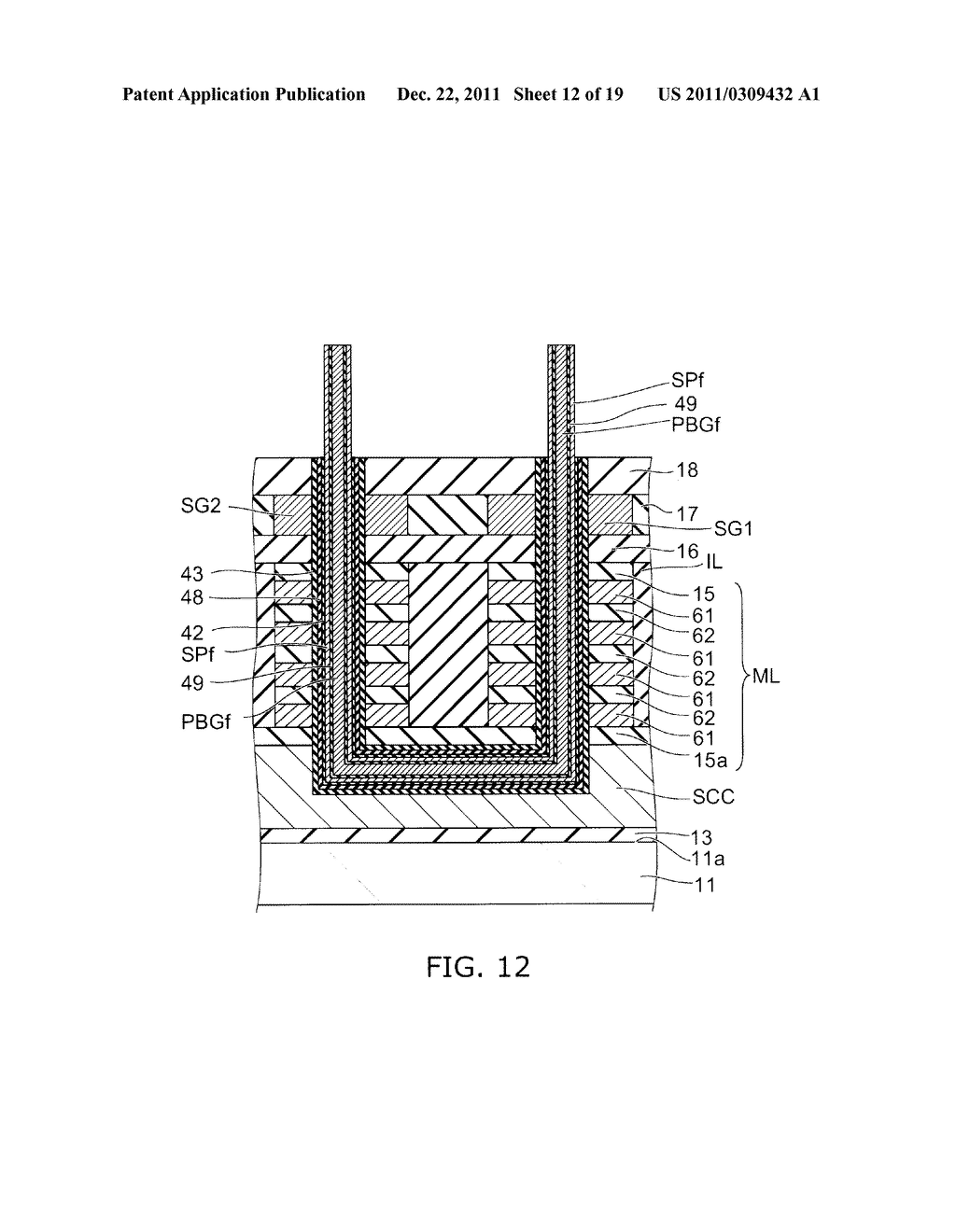 NONVOLATILE SEMICONDUCTOR MEMORY DEVICE AND METHOD FOR MANUFACTURING THE     SAME - diagram, schematic, and image 13