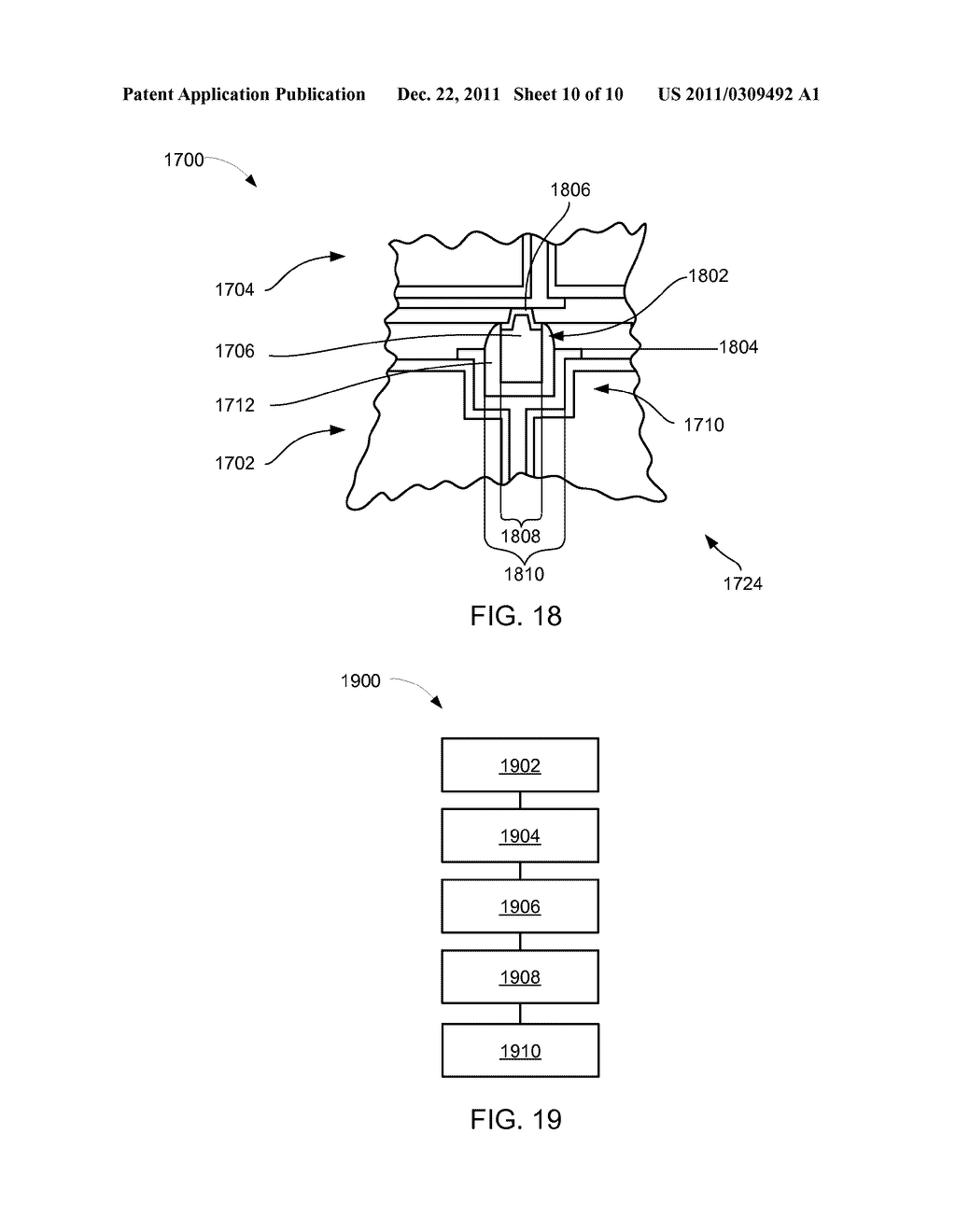 INTEGRATED CIRCUIT SYSTEM WITH RECESSED THROUGH SILICON VIA PADS AND     METHOD OF MANUFACTURE THEREOF - diagram, schematic, and image 11