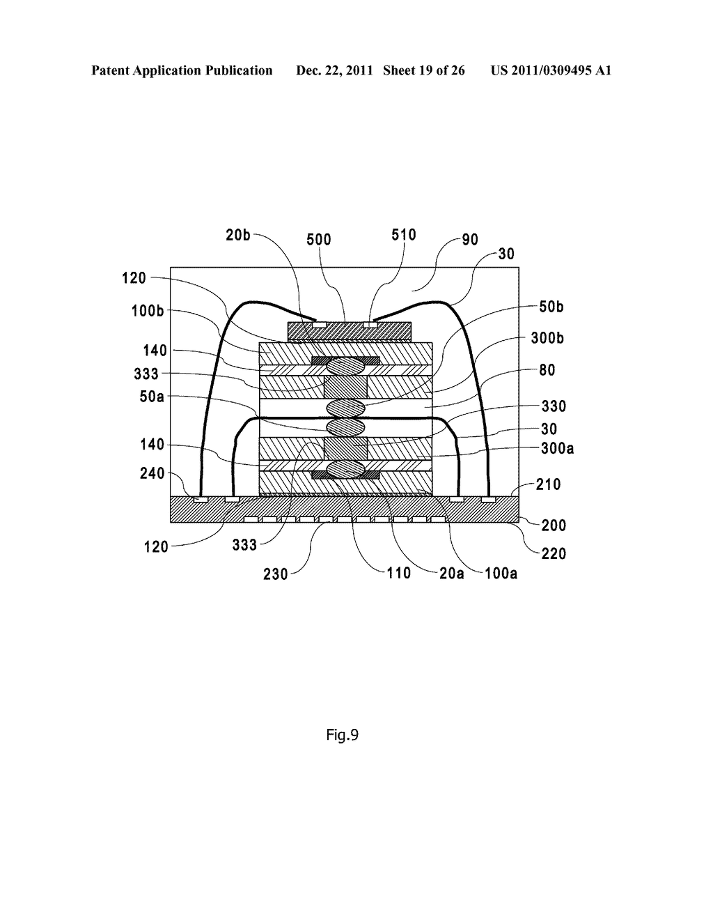 Multi-chip stack package structure - diagram, schematic, and image 20