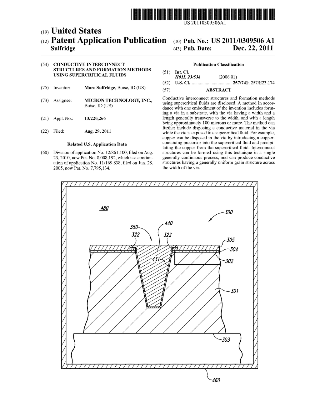 CONDUCTIVE INTERCONNECT STRUCTURES AND FORMATION METHODS USING     SUPERCRITICAL FLUIDS - diagram, schematic, and image 01