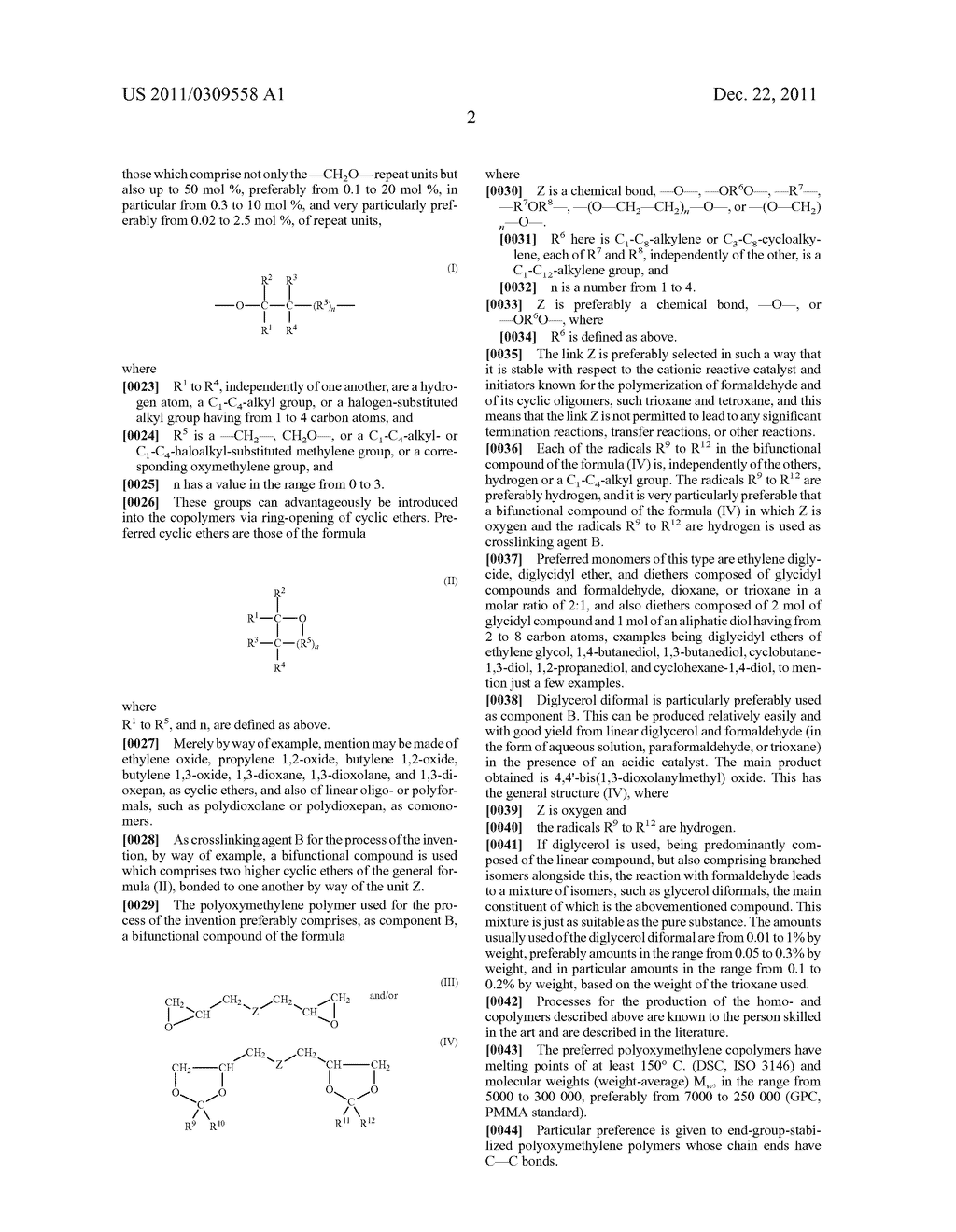 METHOD FOR PRODUCING MOLDED PARTS FROM A POLYOXYMETHYLENE POLYMER - diagram, schematic, and image 03