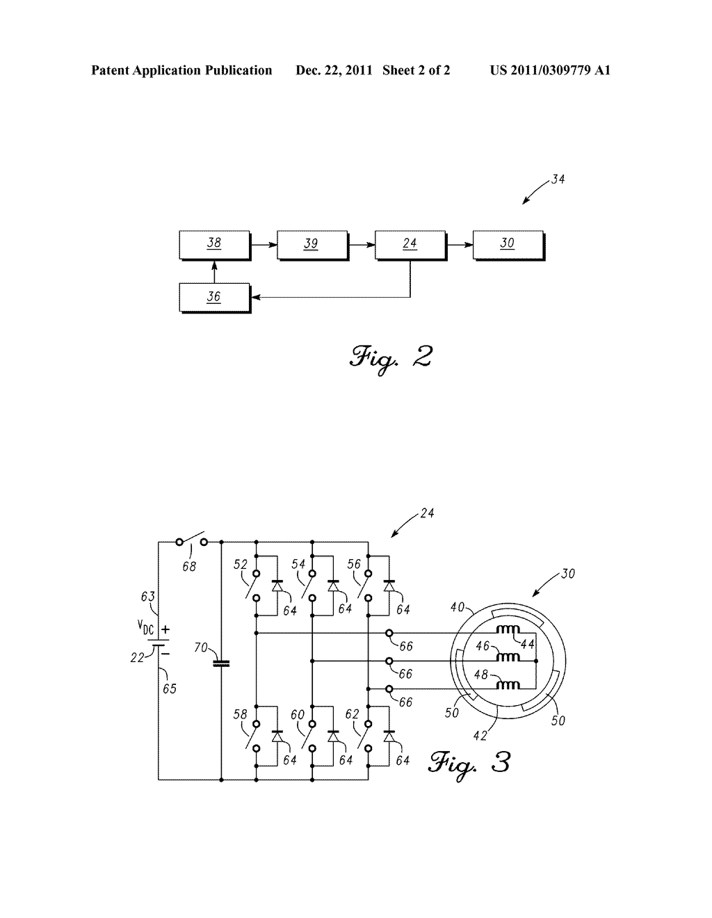 VEHICULAR ELECTRICAL SYSTEM AND METHOD FOR CONTROLLING AN INVERTER DURING     MOTOR DECELERATION - diagram, schematic, and image 03