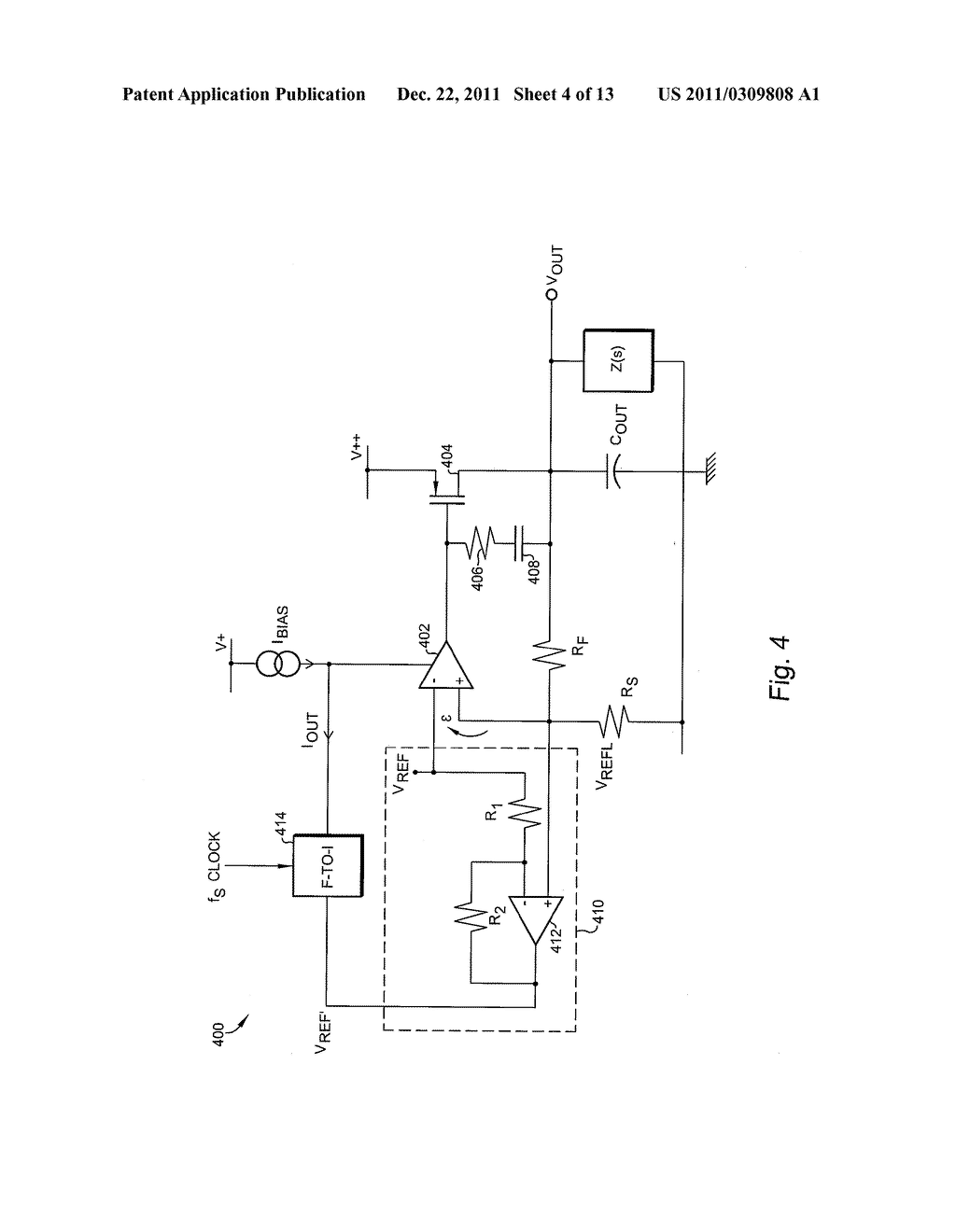 BIAS-STARVING CIRCUIT WITH PRECISION MONITORING LOOP FOR VOLTAGE     REGULATORS WITH ENHANCED STABILITY - diagram, schematic, and image 05